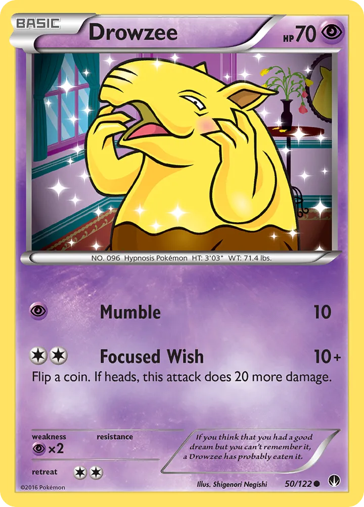 XY—BREAKpoint 영어판 Drowzee 50 카드 앞면