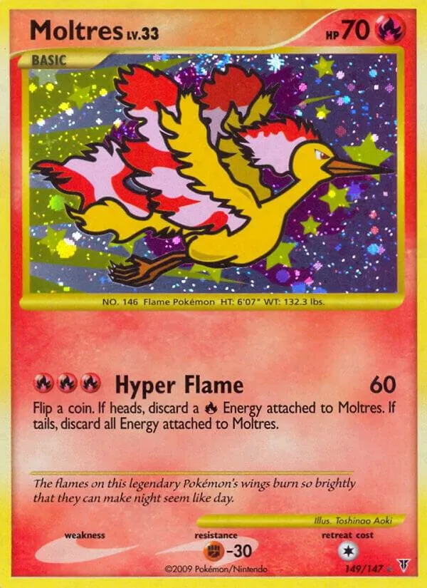 Platinum—Supreme Victors 영어판 Moltres 149 카드 앞면
