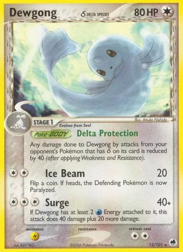 Dewgong δ 15 $3.76