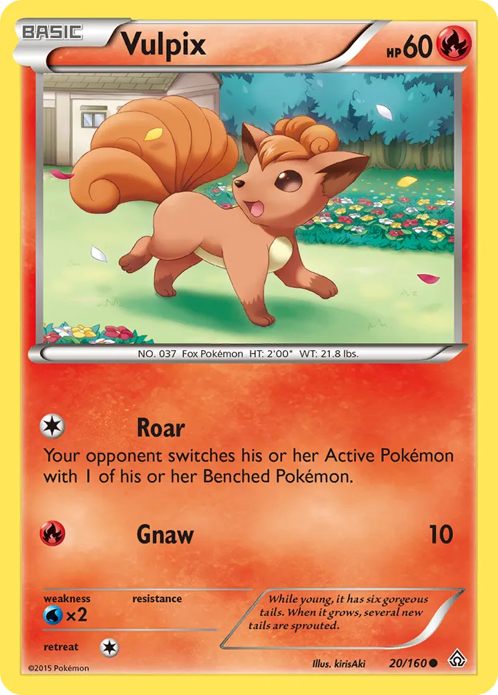 XY—Primal Clash 英語版 Vulpix 20 カード表面