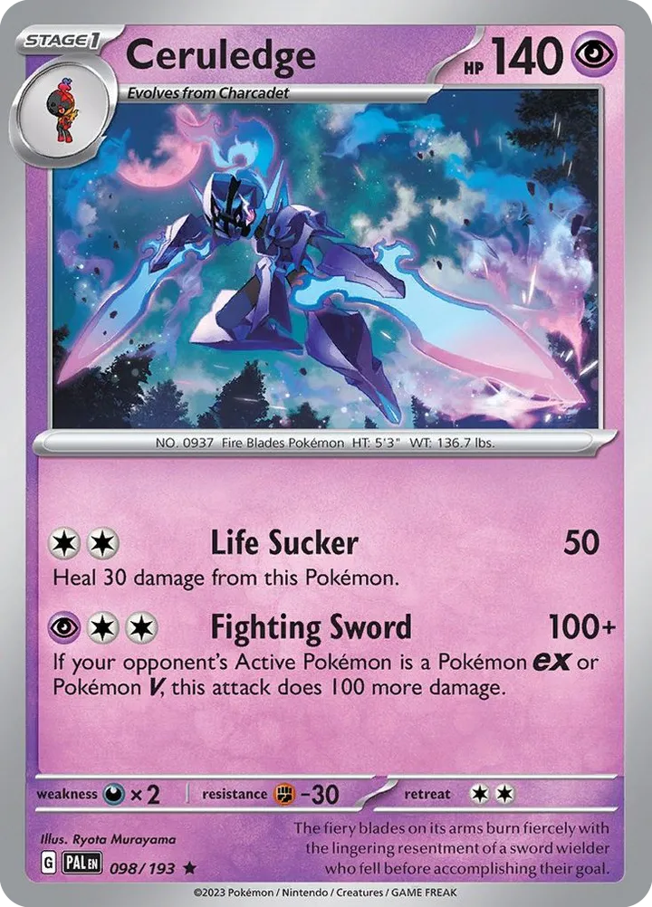 Scarlet & Violet—Paldea Evolved 영어판 Ceruledge 98 카드 앞면