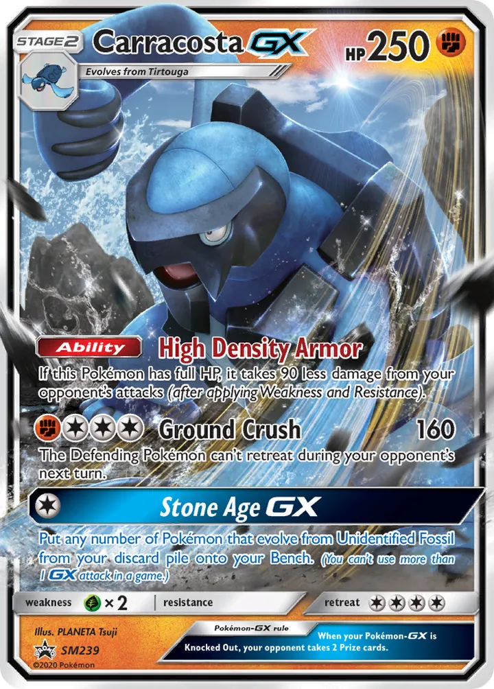 SM Black Star Promos 영어판 Carracosta-GX SM239 카드 앞면