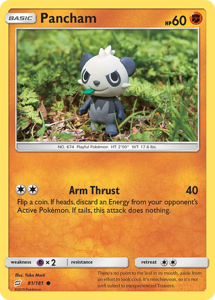 Sun & Moon—Team Up 영어판 Pancham 81 카드 앞면