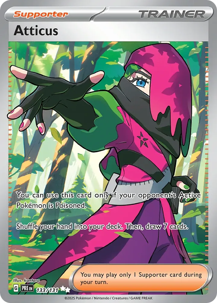 Scarlet & Violet—Prismatic Evolutions 英語版 Atticus 133 カード表面