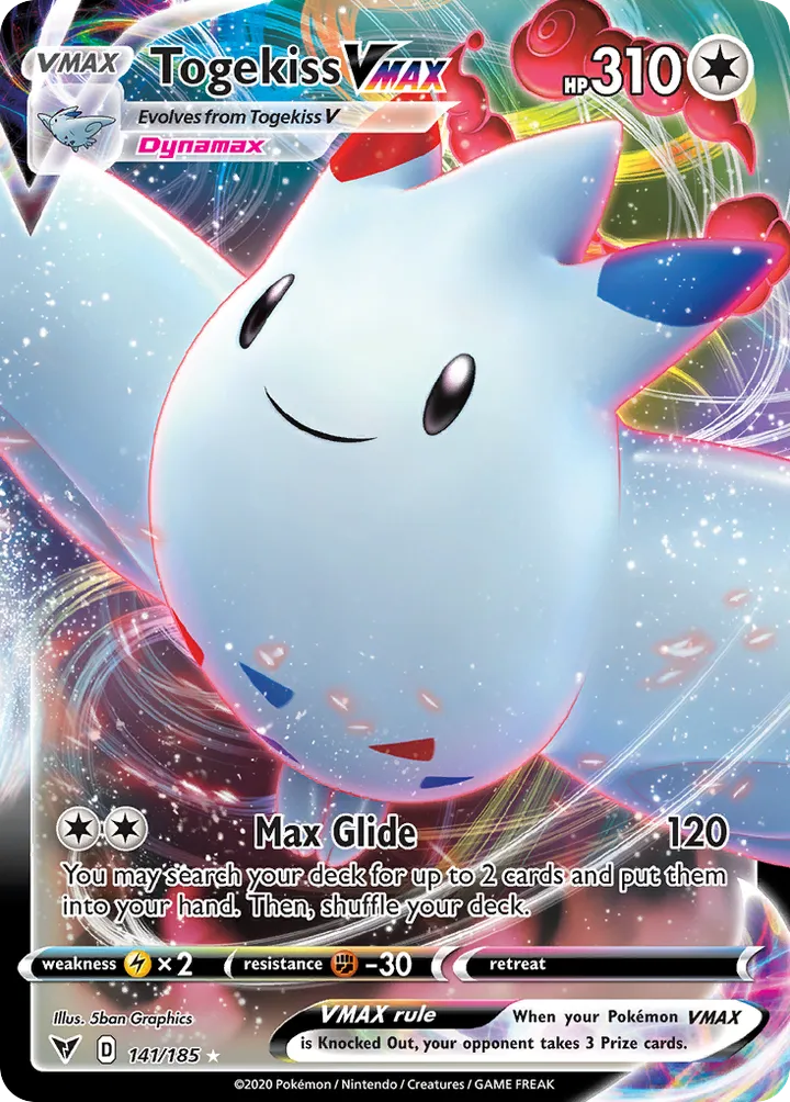 Sword & Shield—Vivid Voltage 英語版 Togekiss VMAX 141 カード表面