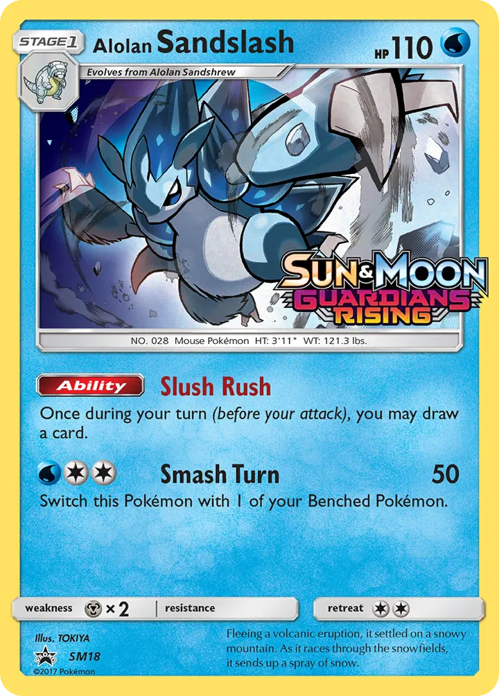 SM Black Star Promos 英語版 Alolan Sandslash SM18 カード表面