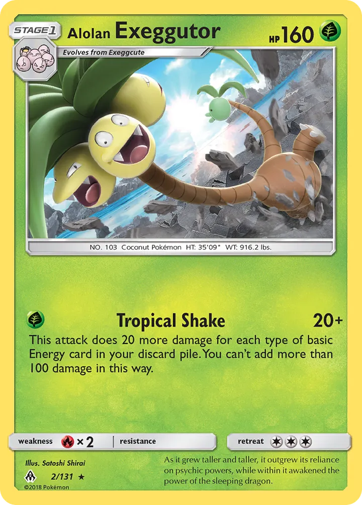 Sun & Moon—Forbidden Light 英語版 Alolan Exeggutor 2 カード表面