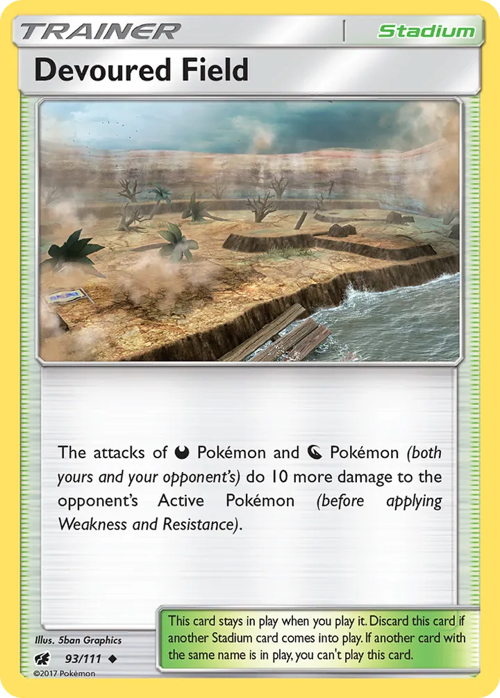 Sun & Moon—Crimson Invasion 영어판 Devoured Field 93 카드 앞면