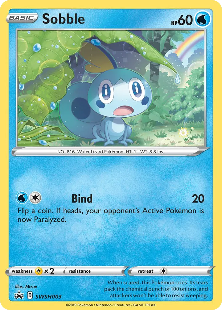 SWSH Black Star Promos 영어판 Sobble SWSH003 카드 앞면