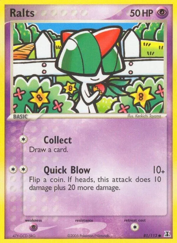 EX Delta Species 英語版 Ralts 81 カード表面