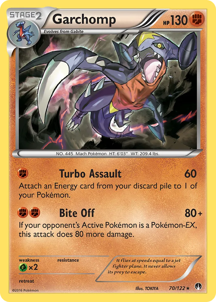 XY—BREAKpoint 영어판 Garchomp 70 카드 앞면