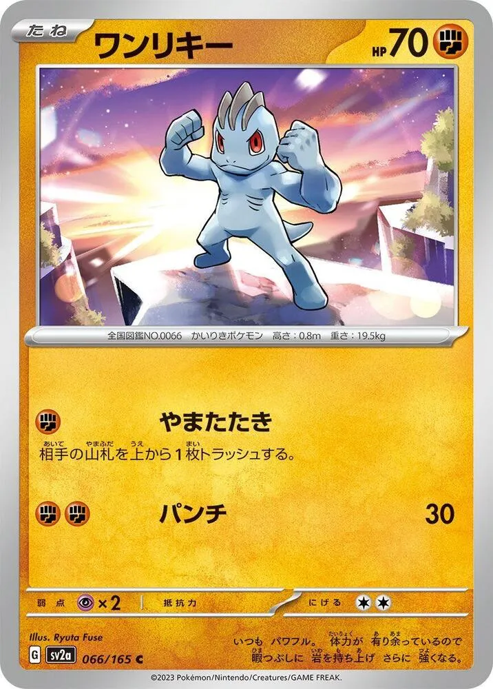 Front of Machop 66, ポケモンカード151 Japanese