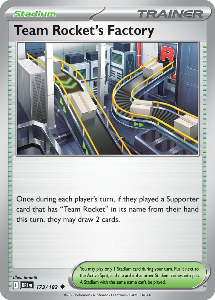 Scarlet & Violet—Destined Rivals 英語版 Team Rocket's Factory 173 カード表面