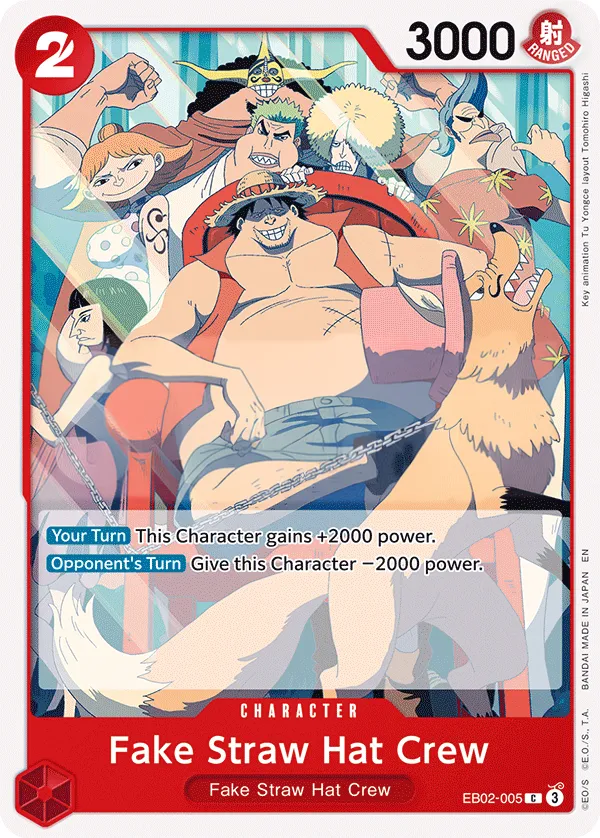 Anime 25th Collection 영어판 Fake Straw Hat Crew EB02-005 카드 앞면