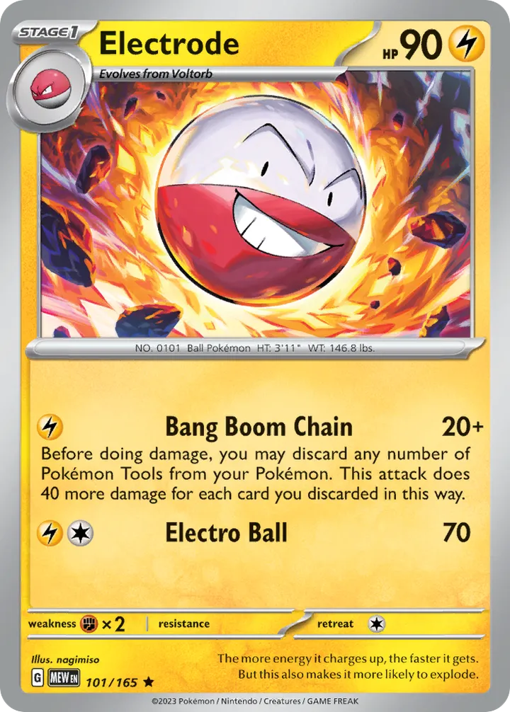 Scarlet & Violet—151 영어판 Electrode 101 카드 앞면