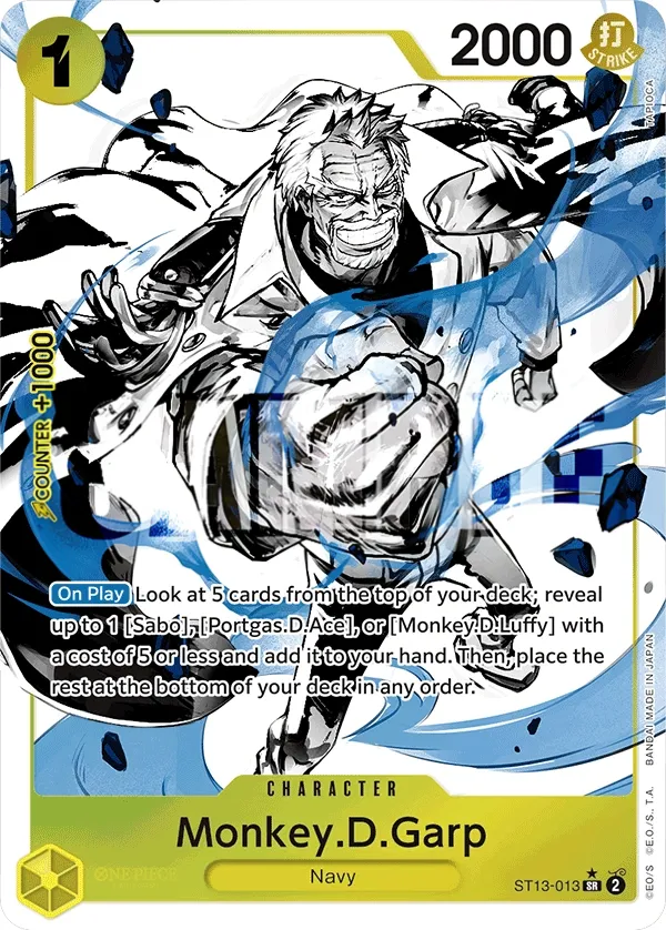 The Three Brothers 영어판 Monkey.D.Garp ST13-013 · 패럴렐 카드 앞면