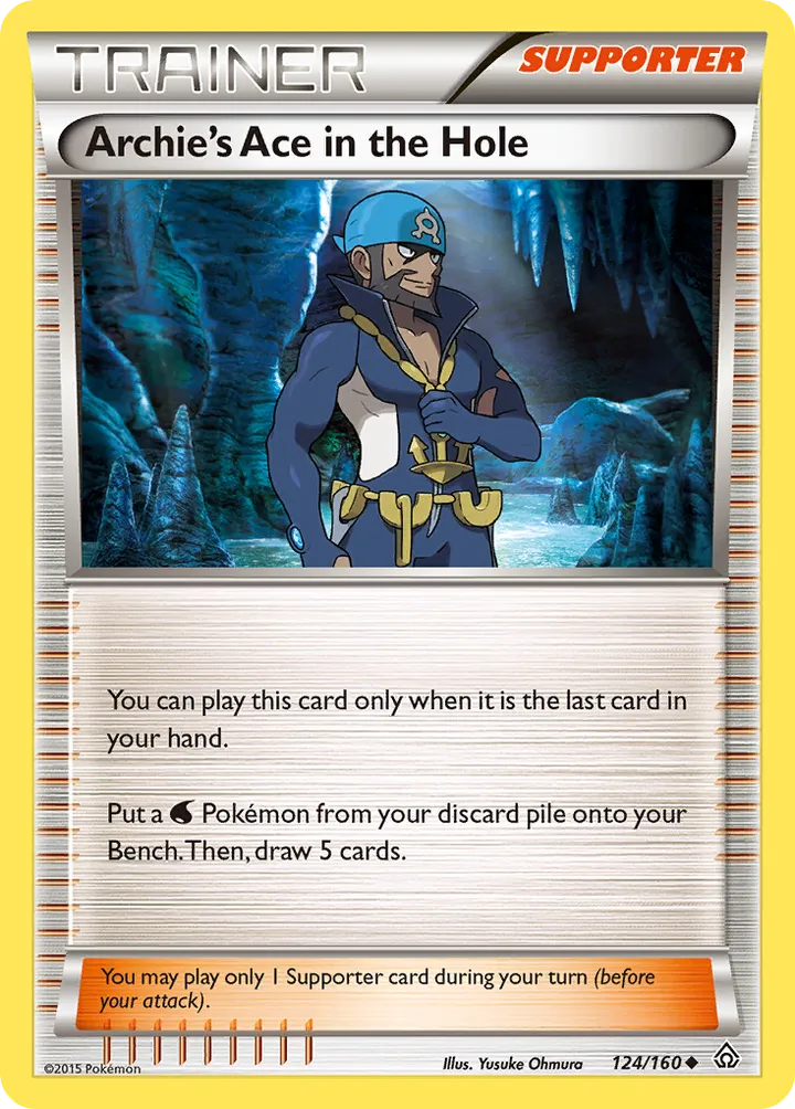 XY—Primal Clash 英語版 Archie's Ace in the Hole 124 カード表面