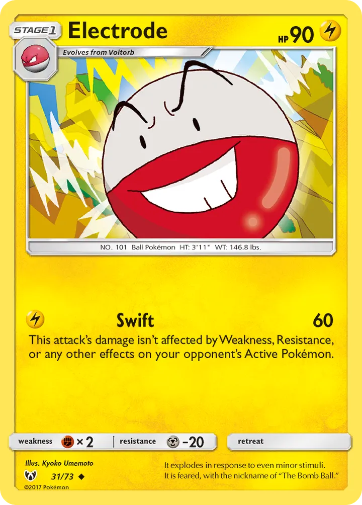 Shining Legends 영어판 Electrode 31 카드 앞면