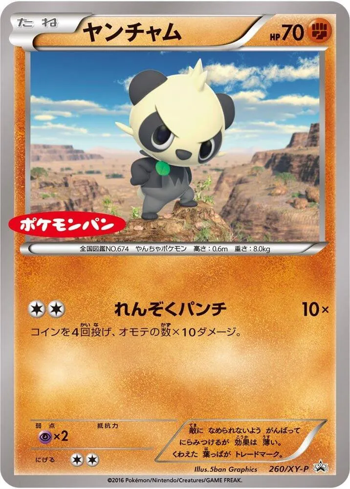 Front of Pancham 260, XY-Pプロモーションカード Japanese