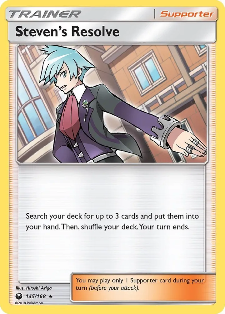 Sun & Moon—Celestial Storm 영어판 Steven's Resolve 145 카드 앞면