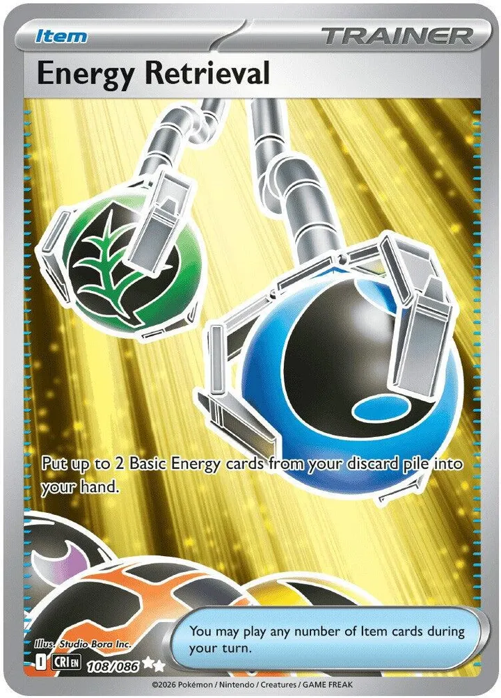 Mega Evolution—Chaos Rising 英語版 Energy Retrieval 108 カード表面