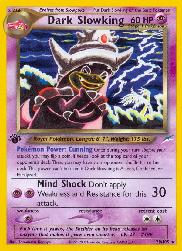 Neo Destiny 영어판 Dark Slowking 20 카드 앞면