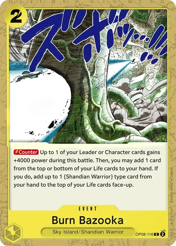 Two Legends 英語版 Burn Bazooka OP08-116 カード表面