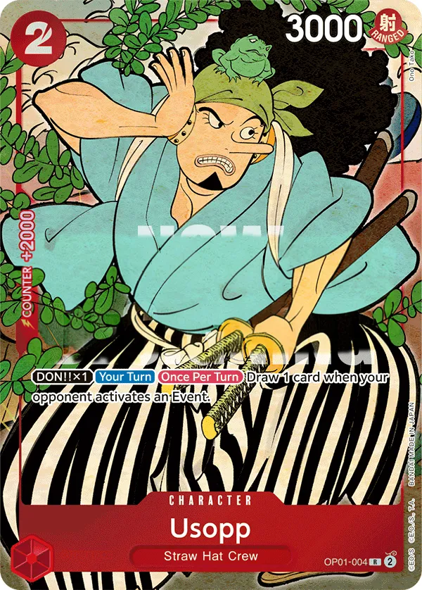 Romance Dawn 영어판 Usopp OP01-004 · 패럴렐 카드 앞면