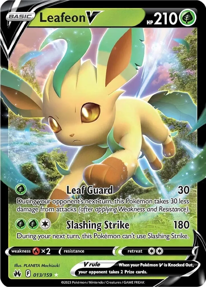 Crown Zenith 英語版 Leafeon V 13 カード表面