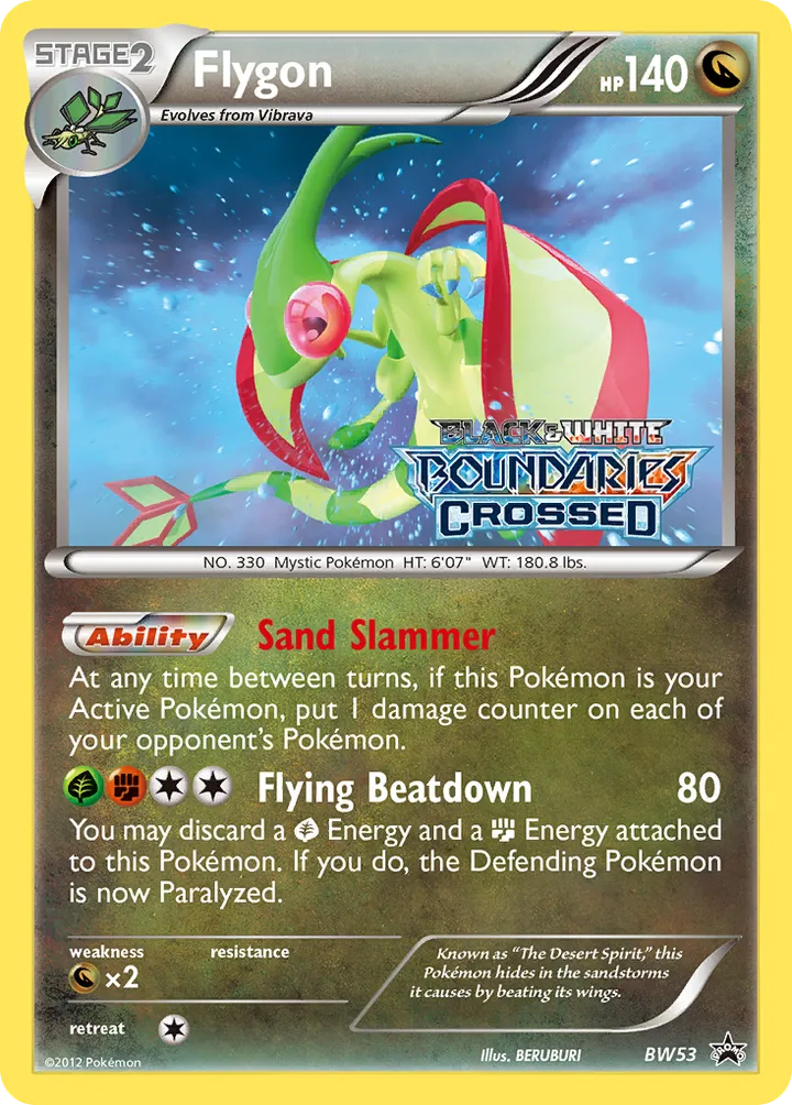 BW Black Star Promos 영어판 Flygon BW53 카드 앞면