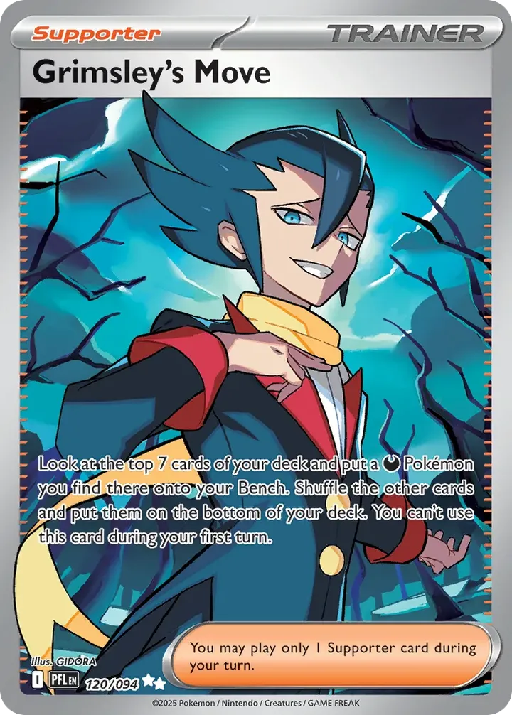 Mega Evolution—Phantasmal Flames 영어판 Grimsley's Move 120 카드 앞면