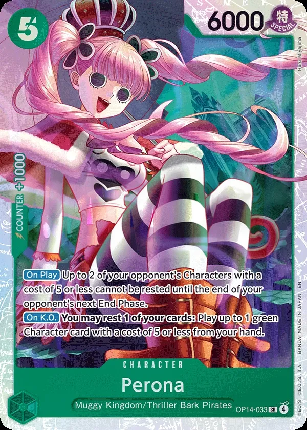 The Azure Sea's Seven 英語版 Perona OP14-033 カード表面