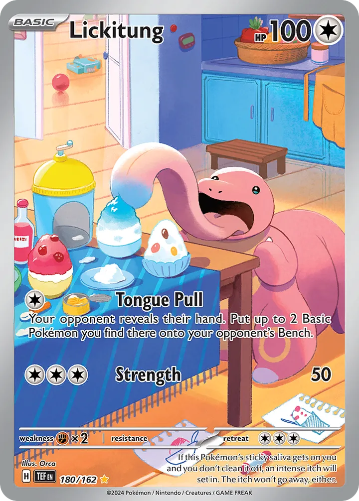 Scarlet & Violet—Temporal Forces 영어판 Lickitung 180 카드 앞면