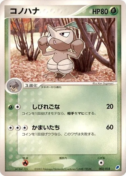 ギフトボックス ラティオスハーフデッキ 일본판 コノハナ 2 카드 앞면