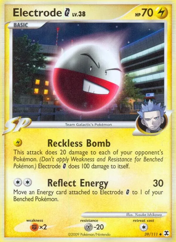 Platinum—Rising Rivals 영어판 Electrode G 39 카드 앞면