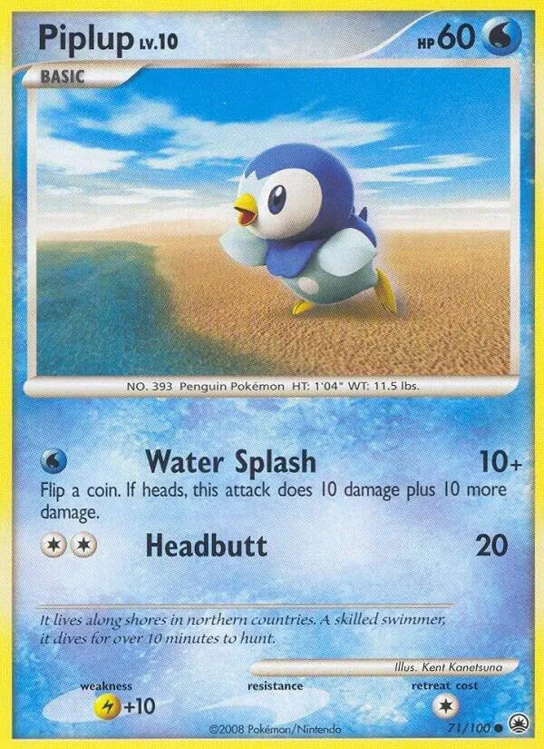 Diamond & Pearl—Majestic Dawn 英語版 Piplup 71 カード表面