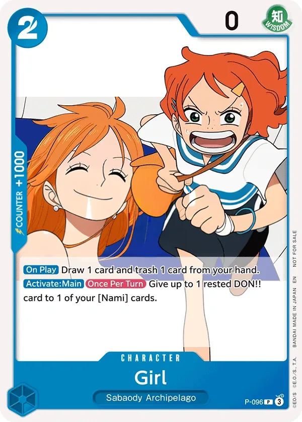 Promotion Cards 英語版 Girl P-096 カード表面