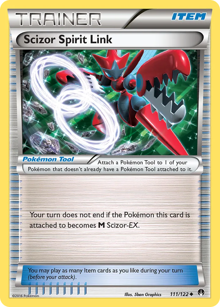XY—BREAKpoint 영어판 Scizor Spirit Link 111 카드 앞면
