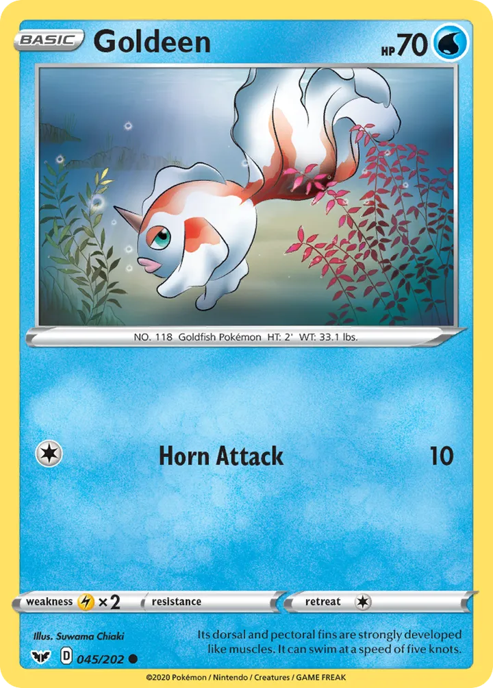 Sword & Shield 영어판 Goldeen 45 카드 앞면