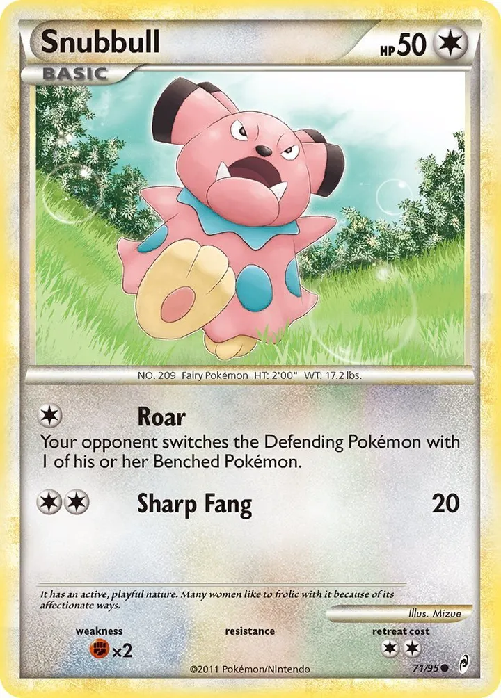 Pokémon TCG: Call of Legends 영어판 Snubbull 71 카드 앞면