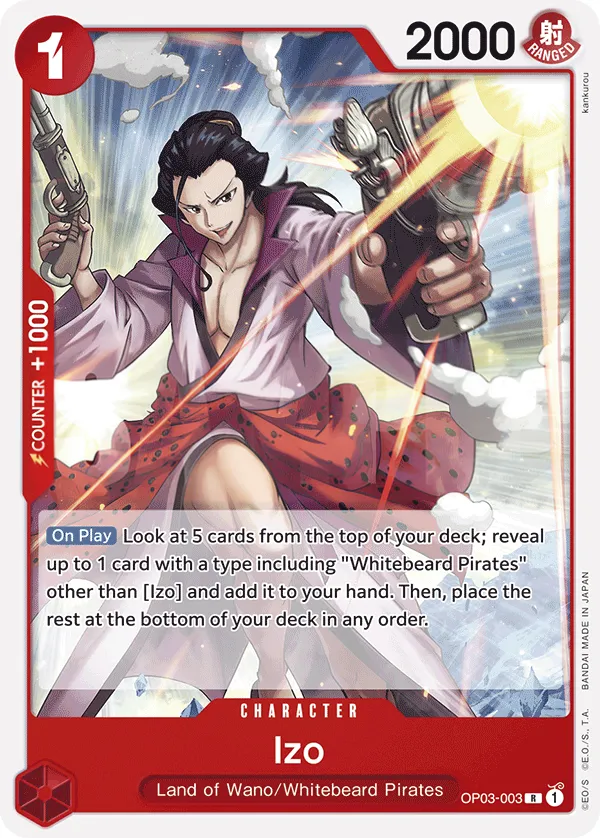 Pillars of Strength 영어판 Izo OP03-003 · 재록 카드 앞면