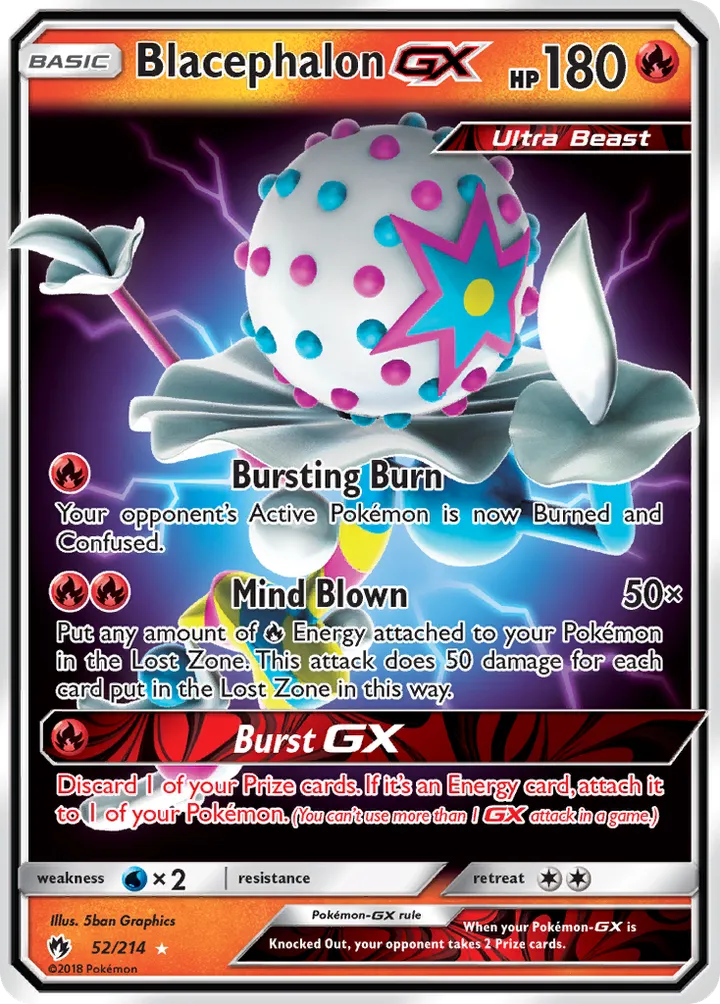 Sun & Moon—Lost Thunder 英語版 Blacephalon-GX 52 カード表面