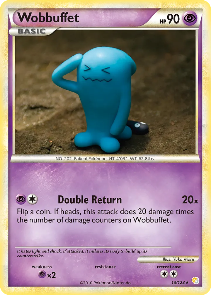 HeartGold & SoulSilver 영어판 Wobbuffet 13 카드 앞면