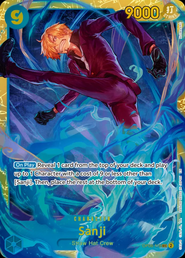 Wings of the Captain 英語版 Sanji OP06-119 · 再録 カード表面