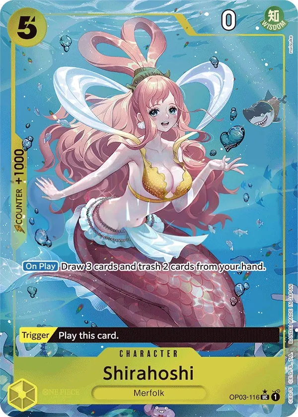 Pillars of Strength 英語版 Shirahoshi OP03-116 · パラレル 6 カード表面