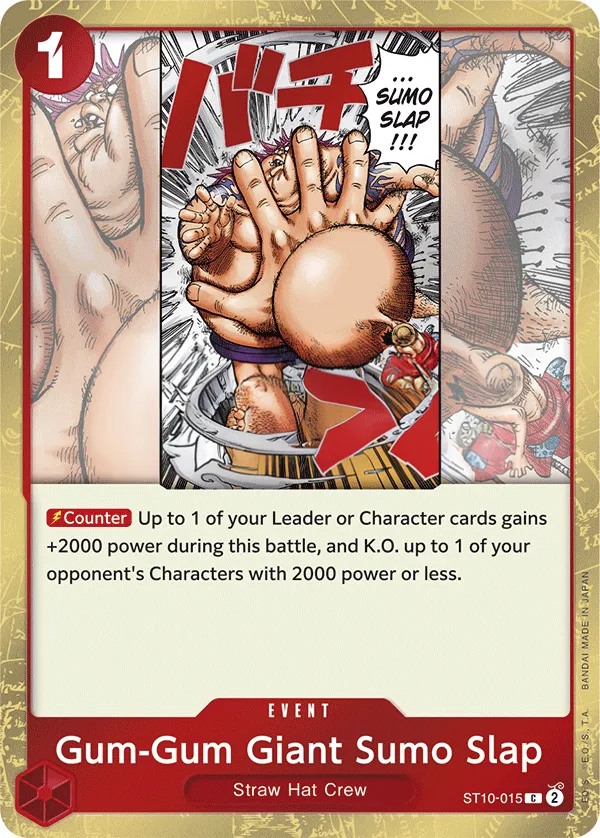 The Three Captains 英語版 Gum-Gum Giant Sumo Slap ST10-015 カード表面