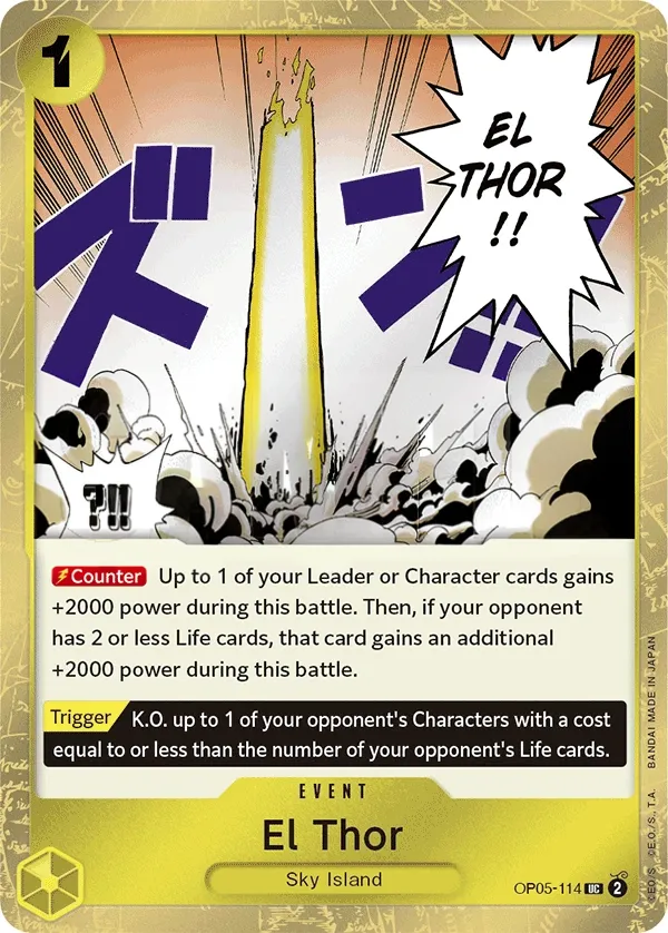 Awakening of the New Era 영어판 El Thor OP05-114 · 패럴렐 2 카드 앞면