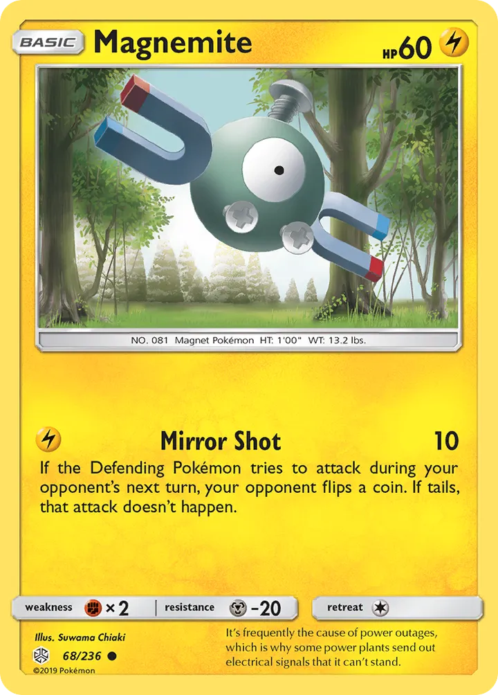 Sun & Moon—Cosmic Eclipse 영어판 Magnemite 68 카드 앞면