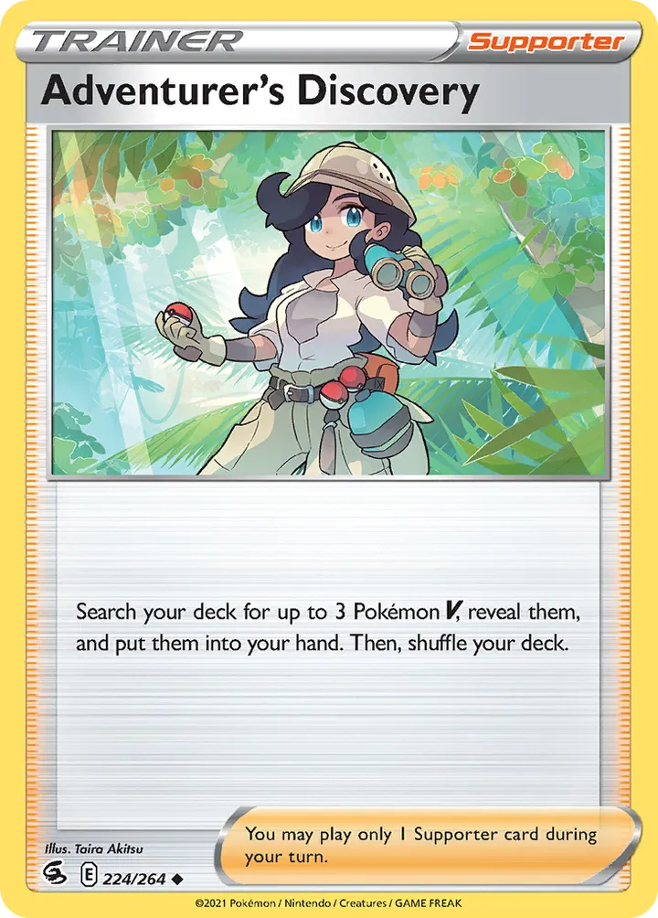 Sword & Shield—Fusion Strike 영어판 Adventurer's Discovery 224 카드 앞면