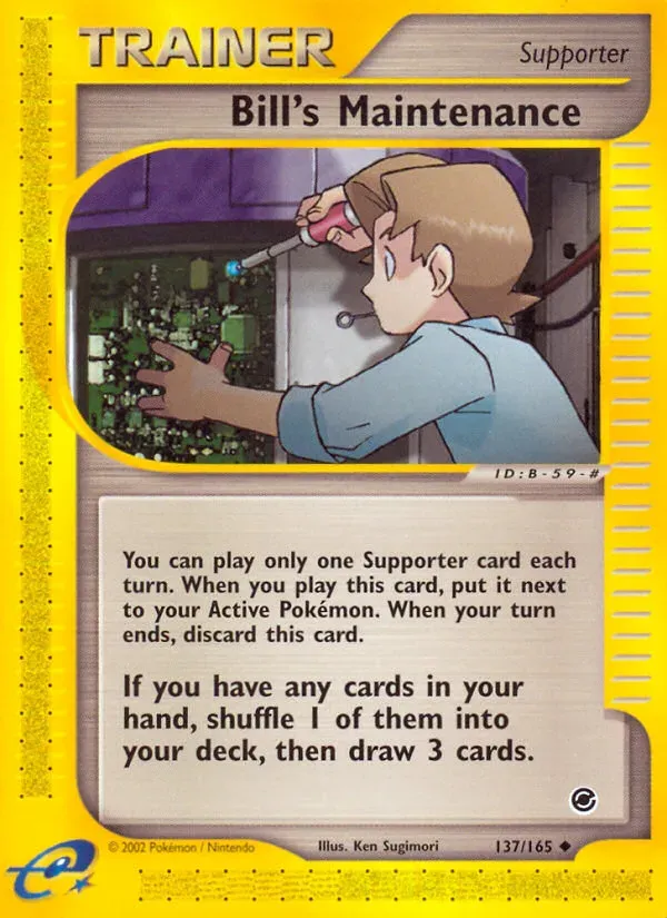 Expedition Base Set 英語版 Bill's Maintenance 137 カード表面